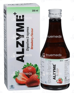 ALZYME PLUS STRAWBERRY FLAVOUR SYRUP 200ML